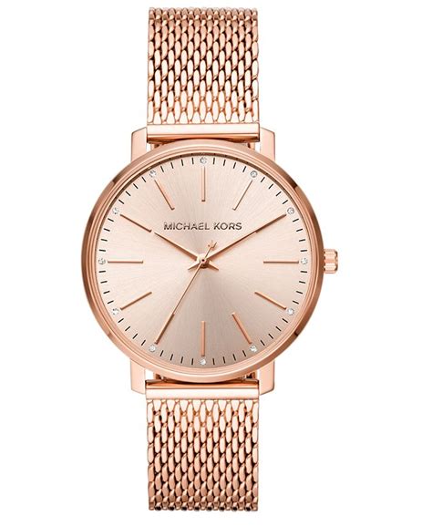 michael kors pyper rose gold mesh|Michael Kors pyper rose.